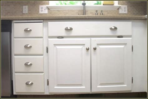 White Kitchen Cabinets With Exposed Hinges for Simple Design ...