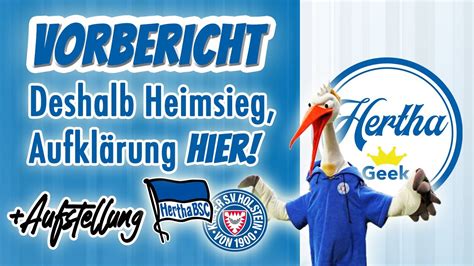 Vorbericht Hertha Bsc Holstein Kiel Meine Aufstellung Youtube