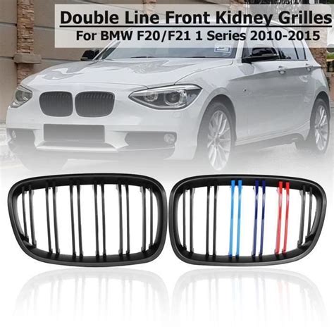 Paire De Grilles Calandres Double Ligne Noir M Couleur Pour Bmw F