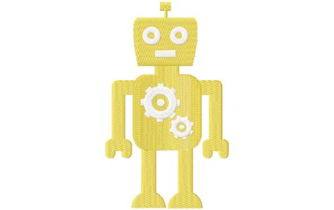Plain Robot Embroidery Design Daily Embroidery