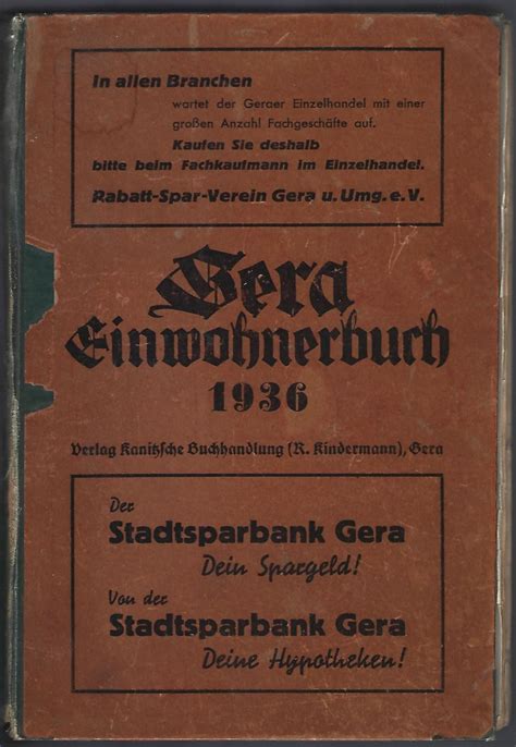 Gera Einwohnerbuch Buch Antiquarisch Kaufen A Ccayp Zz