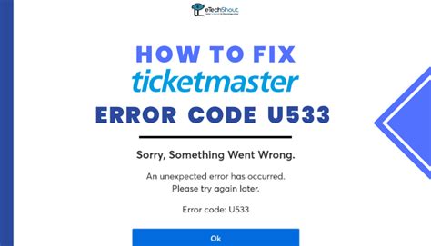 Fix Ticketmaster Error Code U Easy Ways