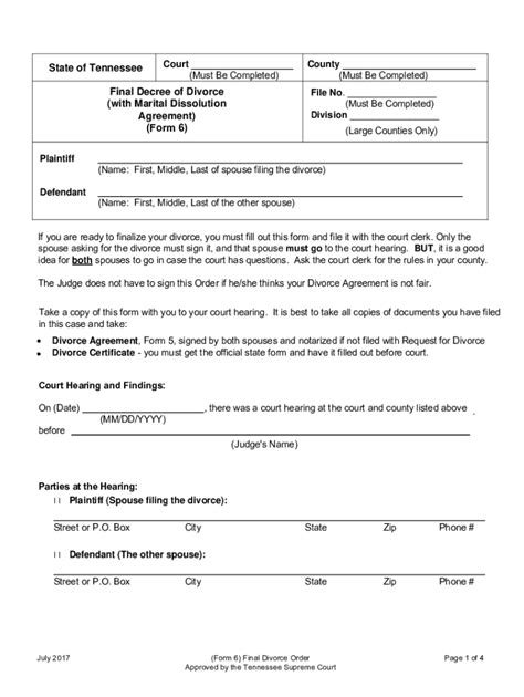 2017 2025 Tn Form 6 Fill Online Printable Fillable Blank Pdffiller