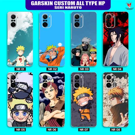 Jual Sticker Garskin Handphone Naruto Sasuke Kakashi Gaara All Type Hp