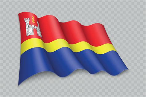 3D Realistic waving Flag of Kaliningrad Oblast is a region of Russia ...