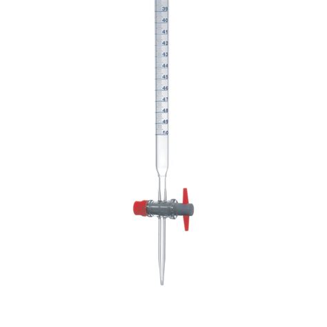 Burette With Ptfe Key Stopcock In Clear Glass Class As 50ml