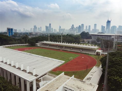 Premium Photo | Aerial view of mini football field