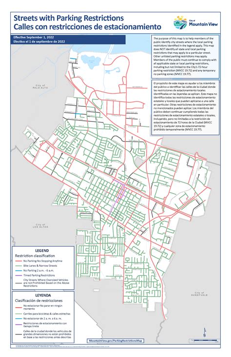 Parking Restrictions Map | Mountain View, CA