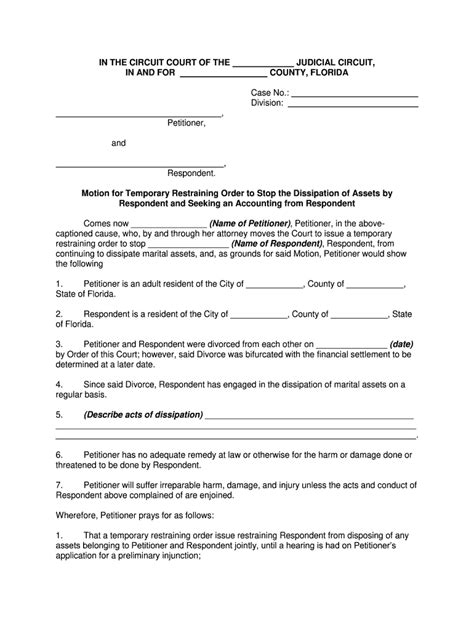 Restraining Order Fill Online Printable Fillable Blank Pdffiller