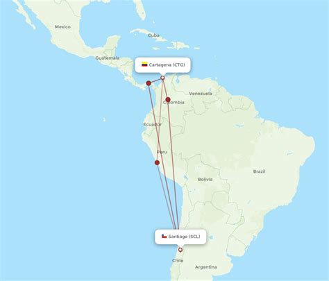 All Flight Routes From Santiago To Cartagena Scl To Ctg Flight Routes