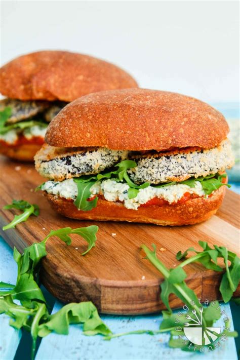 Crispy Eggplant Parmesan Sandwich - Vegetarian Gastronomy