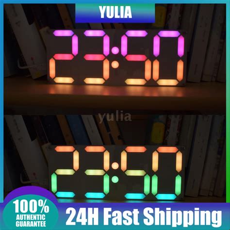 Y L Ds Diy Digit Digital Led Clock Kit With Rainbow Colors And