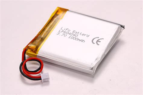 LP604040 1000mAh 3 7V Lithium Polymer Batteries With Connector Molex