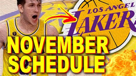 Los Angeles Lakers Games Schedule November 2023 2024 Nba Season Los