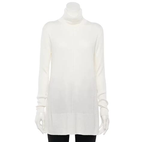 Womens Apt 9® Ribbed Side Panel Turtleneck Sweater