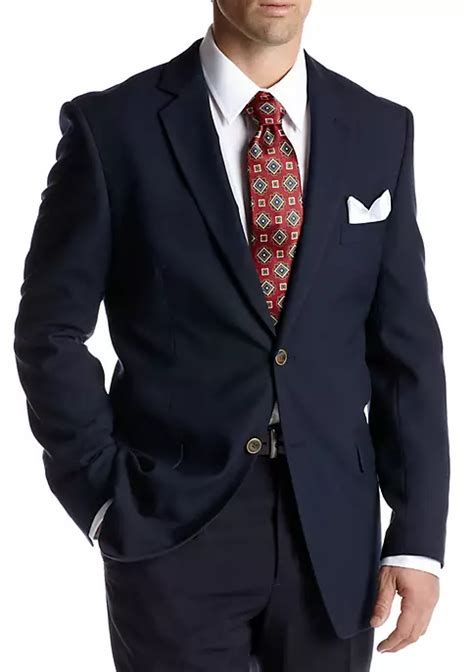 Adolfo Portly Navy Blazer Belk