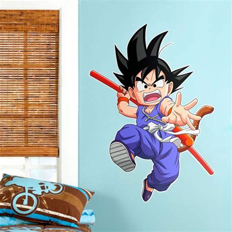 Adesivo Murale Dragon Ball Son Goku E Il Suo Bastone Magico