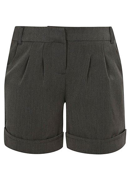 Girls School Pleat City Shorts – Grey | School | George