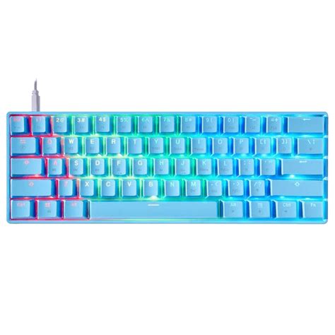 Hk Gaming Gk61 Gateron Optical Yellow Switch Blue Clix Gamers