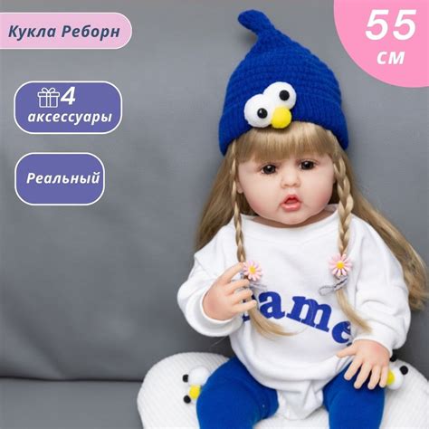 Кукла Реборн Силиконовая 55 См Симуляция Кукла Реборн Девочка - купить ...