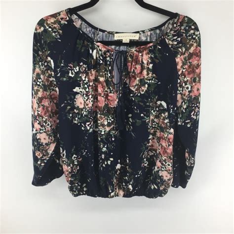 Lovestitch Tops Anthropologie Lovestitch Floral Peasant Top Poshmark