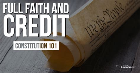 The Limited Scope Of The Full Faith And Credit Clause Building Blocks