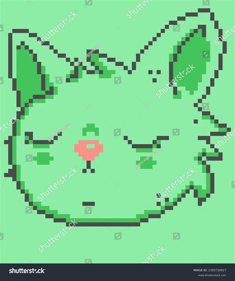 Cute Kawaii Pixel Art Cat Stock Illustration 2393730927 Shutterstock