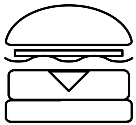 Hamburger Gigante Da Colorare Scarica Stampa O Colora Subito Online