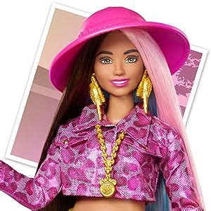 Barbie Extra Doll Accessories With Pink Streaked Blonde Crimped Hair