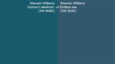 Sherwin Williams Connors Lakefront Vs Endless Sea Side By Side Comparison