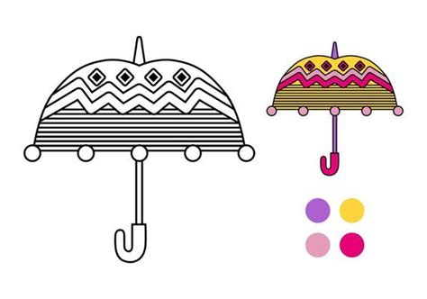 Umbrella Coloring Page Vector Art, Icons, and Graphics for Free Download