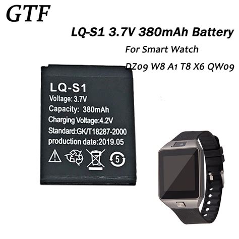 LQ-S1 3.7V 380mAh Smartwatch Batterij LQ-S1 Oplaad... – Grandado