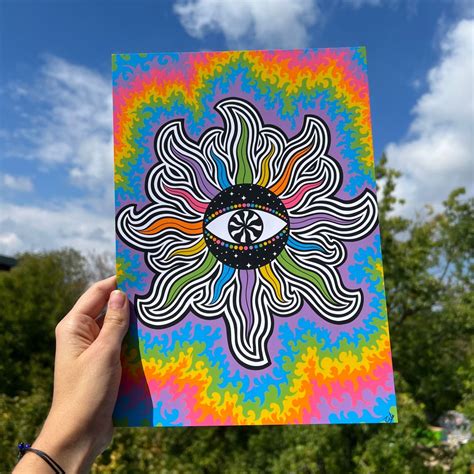 Trippy Painting Hippie Painting Logo Sketches Drip Art Psychadelic