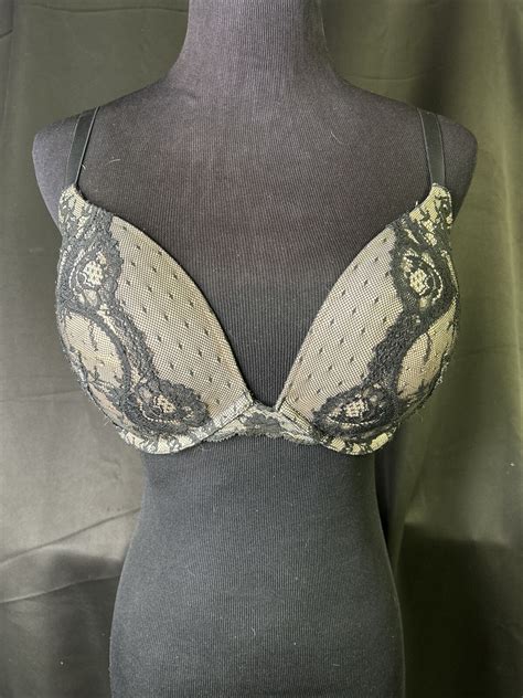 Victoria Secrets Ddd Black Lace Dream Angles Push Up Gem