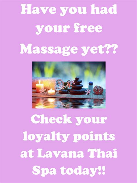 Have You Had Your Free Massage Yet Lavana Deluxe Spa