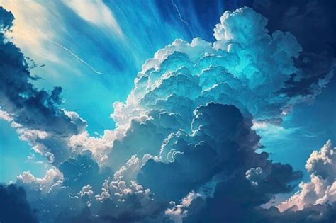 Premium Ai Image Blue Sky Above With Clouds Depth Dynamic Beautiful Sky