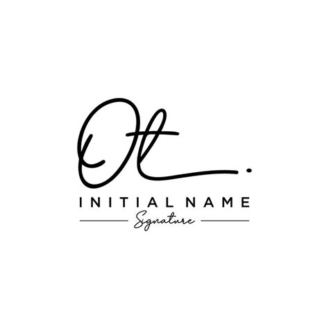 Letter Ot Signature Logo Template Vector 20426726 Vector Art At Vecteezy