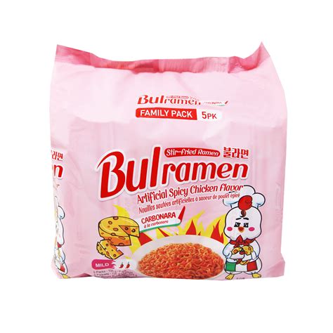 Bul Ramen Spicy Chicken Flavor Carbonara 5pk Weee