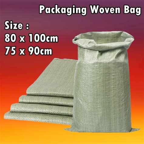 New Green Guni Karung Plastic Bag PP Woven Beg Guni Plastic Plastik PP