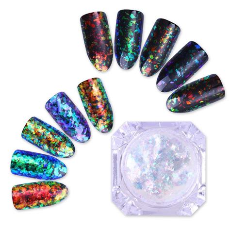 Buy 1 Box BORN PRETTY Chameleon Cloud Paillette Powder Irregular Nail