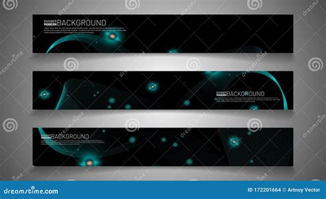 Rectangular Vector Banner Future Design Technology Against A Black