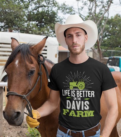 Mens Personalized Farm T Shirt Custom Farming Shirt Etsy