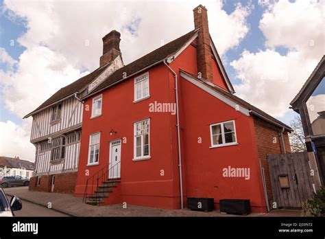 Old Timber Framed Houses In Lavenham Uk Stock Photo Alamy