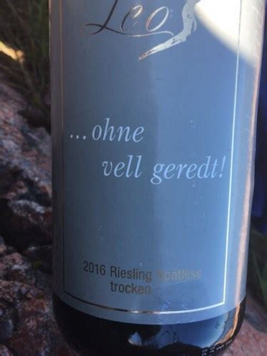 Leos Ohne Vell Geredt Riesling Spätlese Trocken Vivino Australia