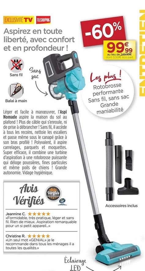 Promo Aspi Nomade Chez Teleshopping