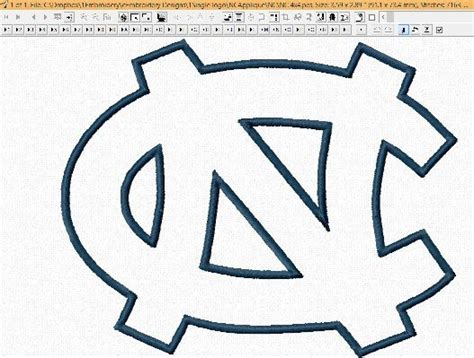 North Carolina Unc Tar Heels Chapel Hill Embroidery Machine Designs