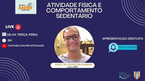 Webnário ATIVIDADE FÍSICA E COMPORTAMENTO SEDENTÁRIO 06 04 2021