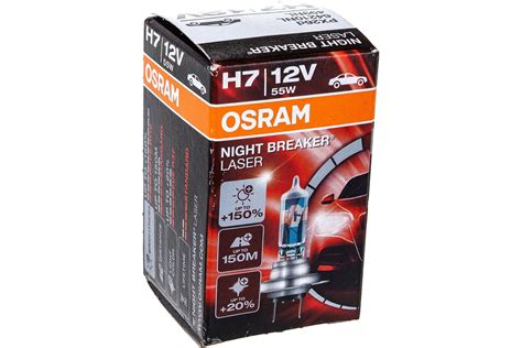 Автолампа OSRAM H7 55 PX26d 150 NIGHT LASER 3750K 12V 1 10 64210NL