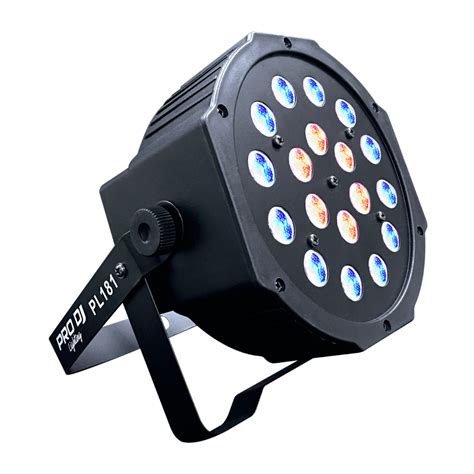 PL181 Par LED RGB 18 Leds 6R6G6B 1w Prodj Audiocustom