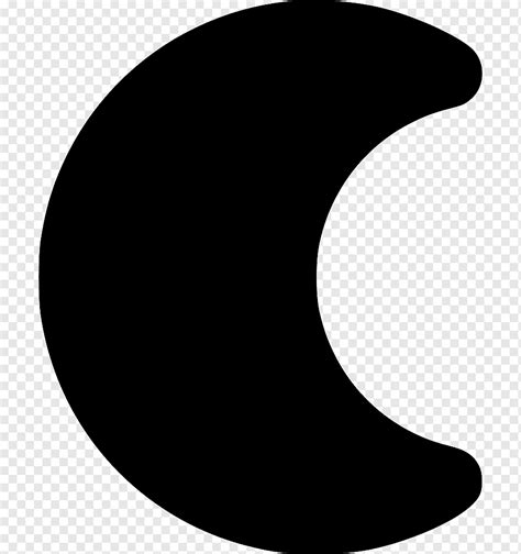 Gambar Bulan Sabit Kartun Hitam Putih Gambar Desain Ikon Kartun Bulan
